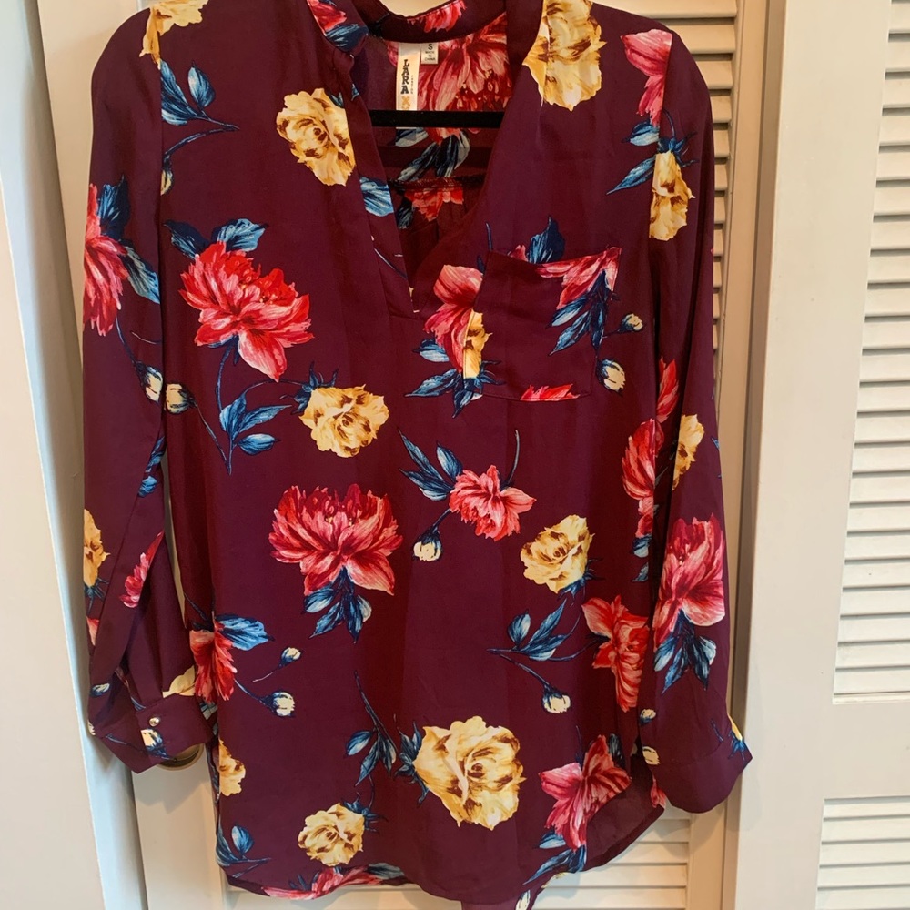 Tunic style floral blouse